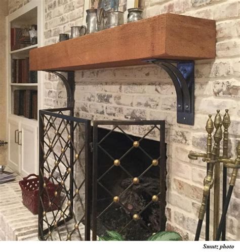 rustic iron brackets for mantels